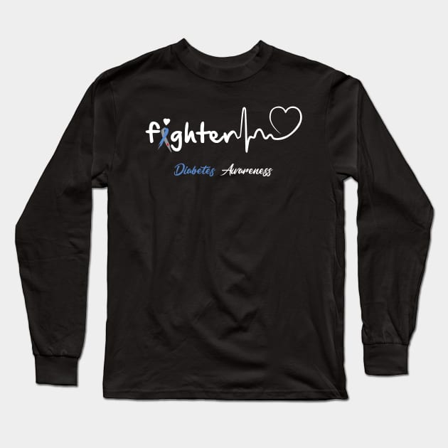 Fighter Diabetes Awareness T1D Gift Long Sleeve T-Shirt by thuylinh8